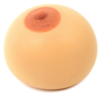 XXL Busen Knetball mit Brustwarze Anti Stress Squeezie Boob Titten JGA Party ()