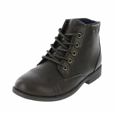 SmartFit Youth Kids' Lincoln Brown Ankle Bootie Boots Size 2-6 Medium #177783