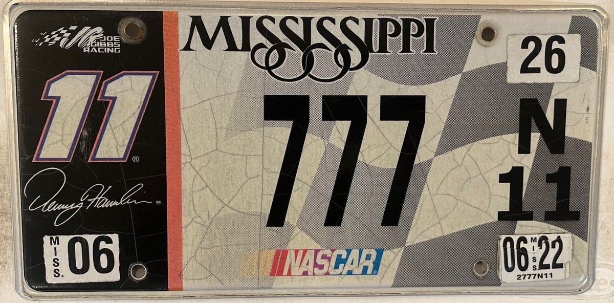 NASCAR TRIPLE 7 license plate 777 Stock Car Driver 11 Toyota Camry