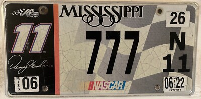 NASCAR TRIPLE 7 license plate 777 Stock Car Driver 11 Toyota Camry