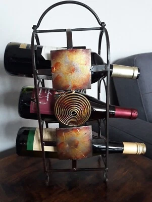 Weinregal aus Metall für 3 Flaschen Weinständer Wein Regal Weinschrank - Bild 1 von 4