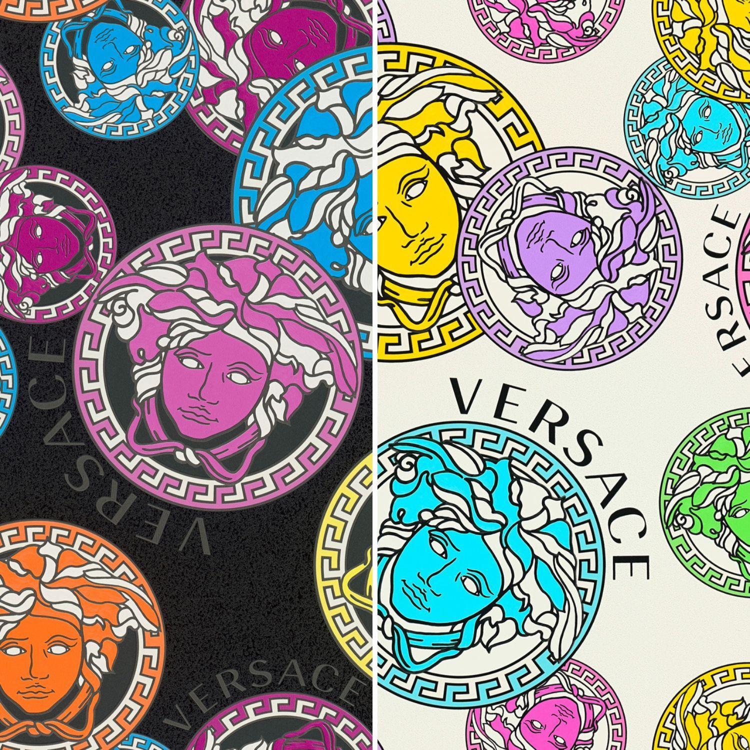 AS Creation Versace Medusa Head Wallpaper Modern Textured Paste The Wall Vinyl eBay