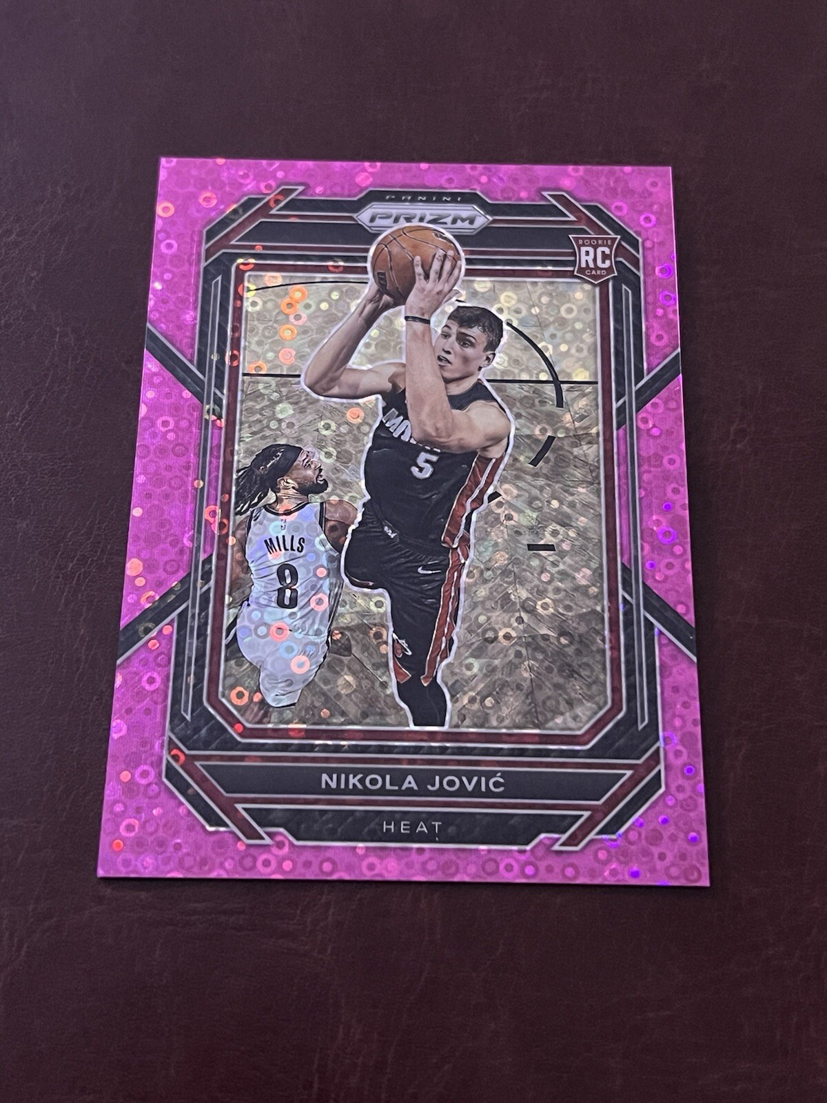 Nikola Jovic 🔥🔥🔥 2022-23 Panini Prizm Fast Break 🔥🔥🔥 Pink /50 RC #236 Heat