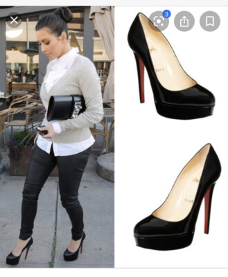 Christian Louboutin Bianca 140 Black Patent 37.5 | eBay