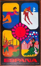 Tourismus Anzeige ESPANA Spanien ESPINOSA 62x100cm 1971