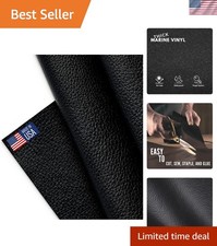 Versatile Marine Grade Vinyl Fabric - Black, Water  UV Resistant 54" x 36"