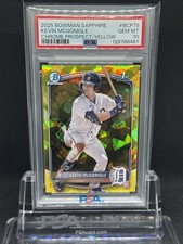 2025 1st Bowman Chrome Sapphire Yellow Refractor Kevin McGonigle /75 RC PSA 10