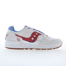 Saucony Shadow 5000 S70803-1 Mens White Suede Lifestyle Sneakers Shoes