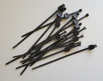 25 pcs HellermannTyton Style UV Stablized Serrated Cable Tie & Edge Clip, 8.0'' 