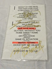 Mötley Crüe Concert Set List SIGNED Carnival of Sins Tour 2/24/06 Rockford, IL