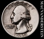 1943 Silver Washington Quarter - Scarce  Better Date  No Reserve  #L4861 — photo 1