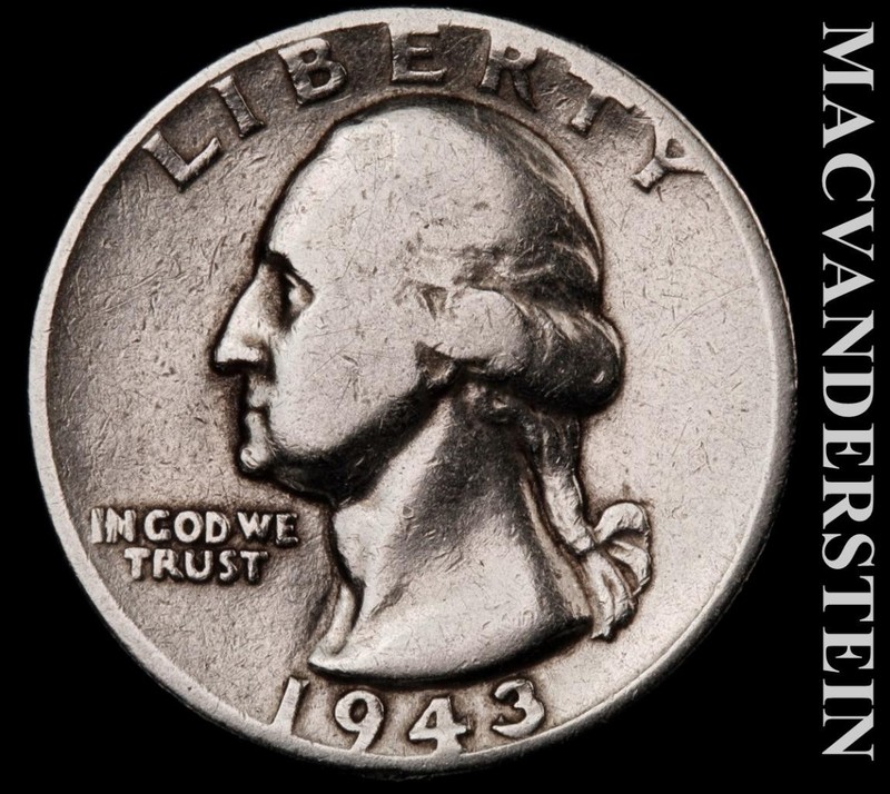 1943 Silver Washington Quarter - Scarce  Better Date  No Reserve  #L4861