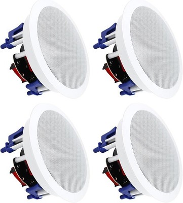 STUDIOFINIX Ceiling Speakers 4x150 Watts 5.25'' Passive Wired Flush Mount 4-Pack 