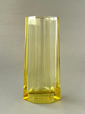 Vintage Art Deco Vase Josef Hoffmann for Moser, Czechoslovakia, 1930s STUNNING