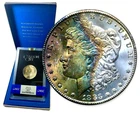 1883-CC $1 GSA Morgan Silver Dollar - NGC MS 65 - Rainbow Toning CC937