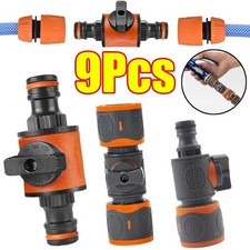 Garden Hose Connector Joiner Coupler Watering Water Pipe Tap Male Female Black