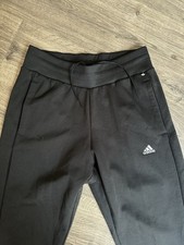 Adidas Fleece Tapered Pants Black S Small Athletic Joggers NWOT Mens