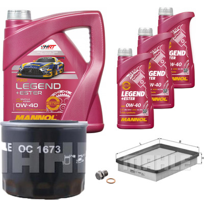 MAHLE Inspektionspaket 7 L MANNOL Legend+Ester 0W-40 für Hyundai Sonata IV 2.7