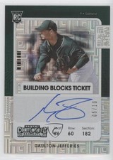 2021 Contenders Rookie Building Blocks Ticket 5/10 Daulton Jefferies Auto s1i