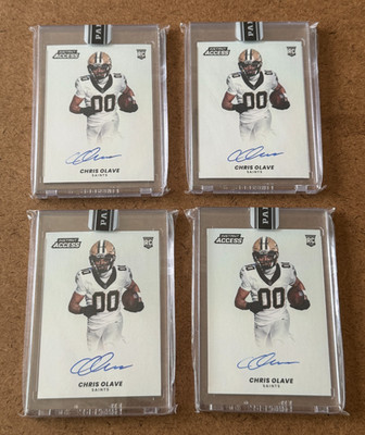 2022 Panini Instant Access CHRIS OLAVE Signed on Card AUTO Autographed RC Rookie