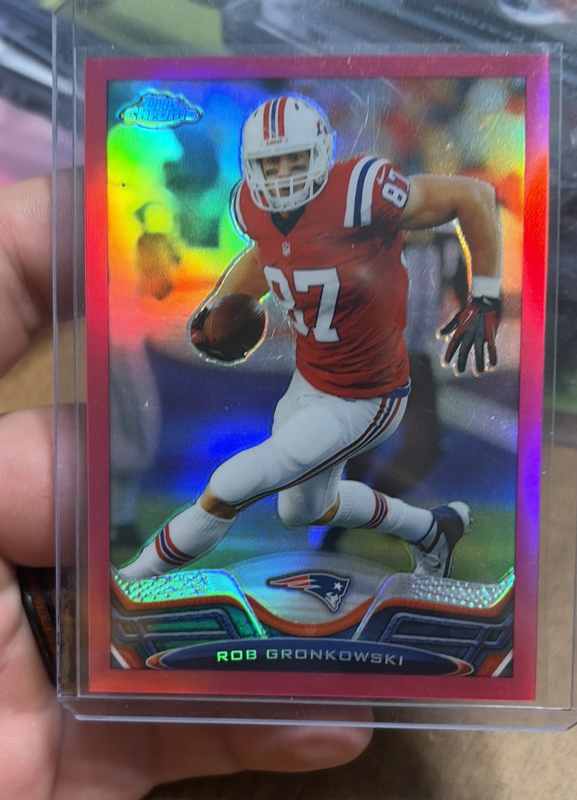 2013 Topps Chrome - Rob Gronkowski #35 BCA Pink Refractor /399