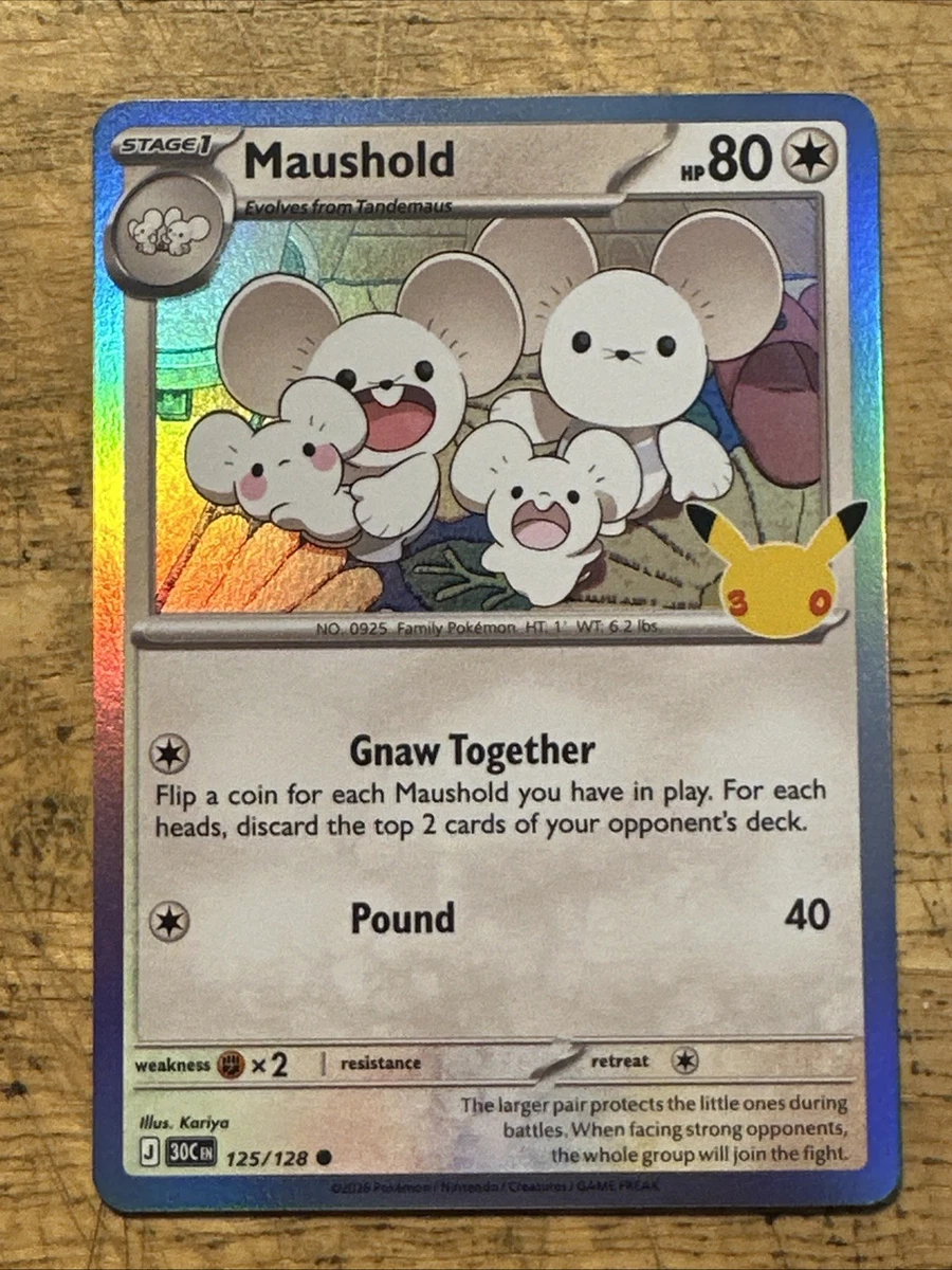 Maushold 125/128 Holo 30C EN 30th Anniversary NM/M Pokemon Card