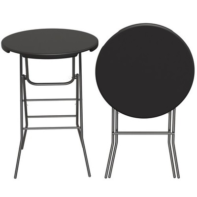 31.5'' Round High-Top Folding Cocktail Table w/ Locking Mechanism & Removable Leg