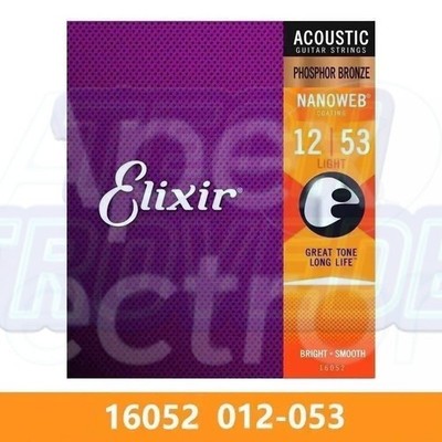 Elixir Acoustic Guitar Strings 11027/11052/16027/16052 Brass & Phosphor Bronze