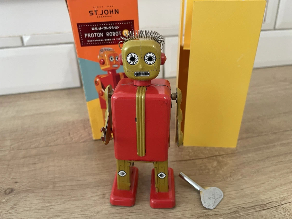 Robot Mécanique En Tôle JMT36 – Années 80/90, à Clé, état Correct