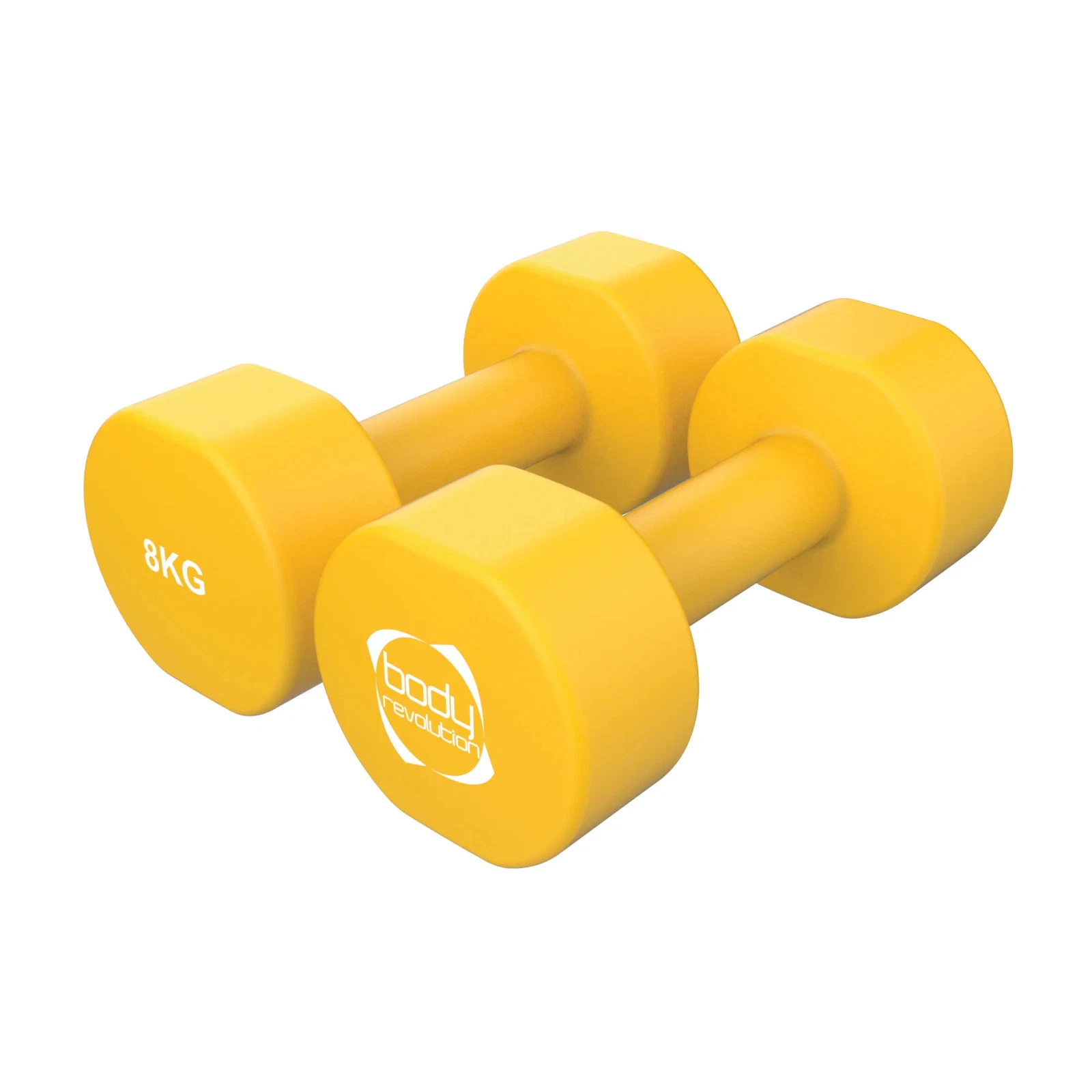 Body Revolution 2 x 8KG Neoprene dumbbells