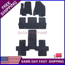 4Pcs For Kia Sedona 2015-2020 Front & Rear Floor Mats Carpet Replacement Velour