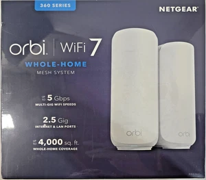 Netgear Orbi WiFi 7 360 Series Nouvelle marque scellée BE 5000 2pk Système