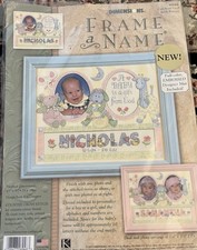 Dimensions Frame a Name Gift from God Birth Record Counted Cross Stitch Kit New