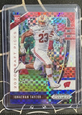 2020 Panini Prizm Draft Picks Jonathan Taylor #106 Red White & Blue Prizm /99