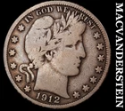 1912-D Silver Barber Half Dollar - Scarce  Better Date  No Reserve  #K1365