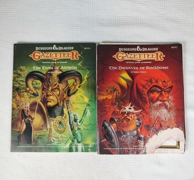 D&D Gazetteer The Elves of Alfheim And The Dwarves of Rockhome Complete W/ Maps