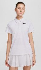 NWT Women's Nike Dri-FIT ADV Medium Tour Short Sleeve Golf Polo Shirt Preppy 85