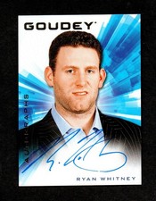 2021 Goodwin Champions GOUDEY Autograph RYAN WHITNEY Hockey NHL Defenseman