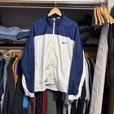 VINTAGE 90s Nike USA OLYMPIC WINDBREAKER Y2K ZIP UP TRACK JACKET Size L