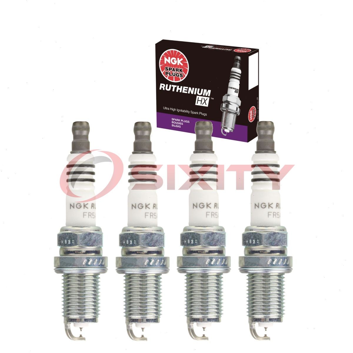 4 pcs NGK Ruthenium HX Spark Plugs for 1997 Toyota T100 2.7L L4 - Engine Kit vn
