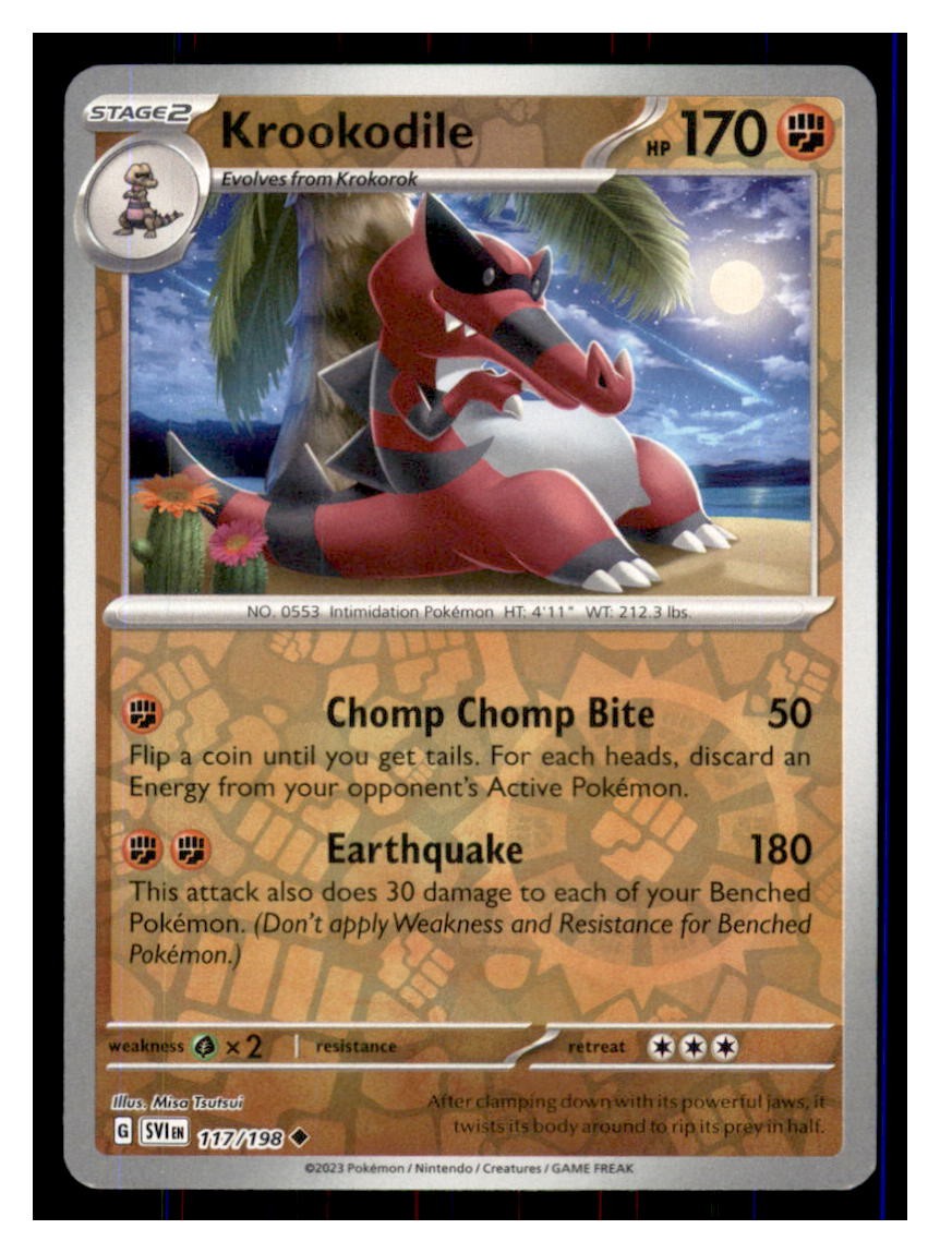 Krookodile Reverse Holo - Scarlet & Violet Base Set 117/198 -UC
