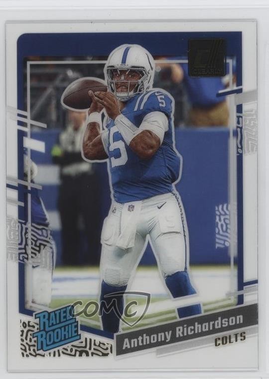 2023 Panini Clearly Donruss Rated Gold Anthony Richardson #52 Rookie RC 0rd2