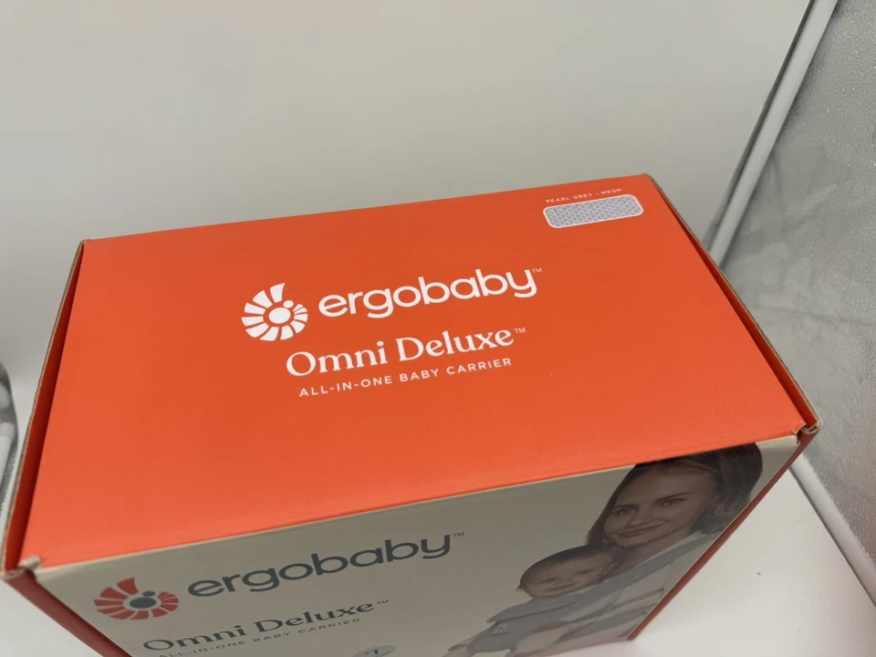 Ergobaby Omni 豪华所有携带位置透气网眼婴儿背带珍珠灰色 — 第 2/4 张图片