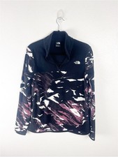 THE NORTH FACE Black Glacier 1/4 Zip Fleece Pullover Medium Outerwear Casual