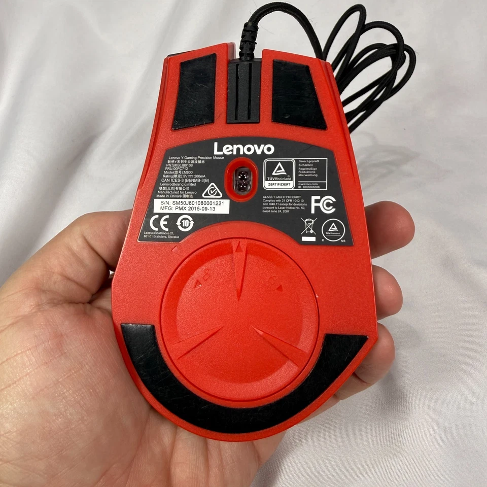 Lenovo Y Gaming Precision Mouse Black Model # M800 w TEST PIC! USB Wired - Image 4 of 4