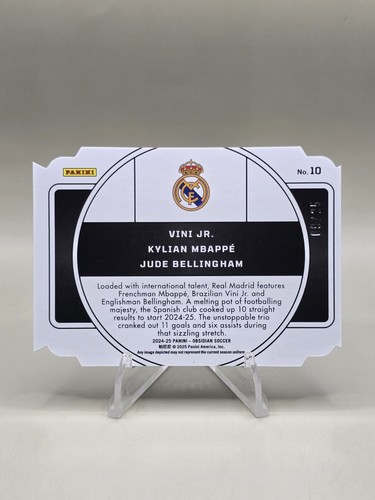 2024-25 Panini Obsidian Vini Jr Kylian Mbappe Jude Nucleus Blue /25 Real Madrid - Picture 2 of 2