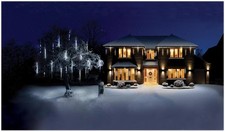 15X70cm LED Snowing Shower Xmas Icicle Light 450 LEDs White In & Outdoor