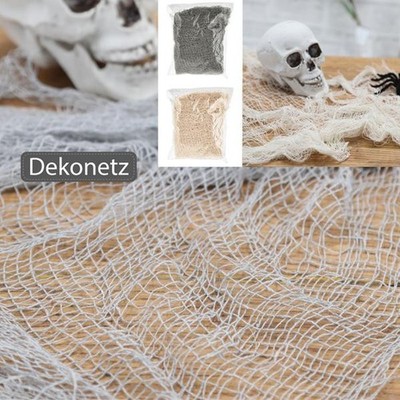 Halloween Spinnennetz Beige oder Grau 40x180 cm