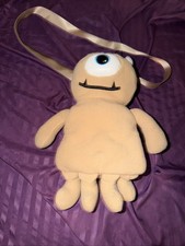Disney Pixar Monsters Inc Little Mikey Plush Purse Zip Bag  Halloween Tan Rare