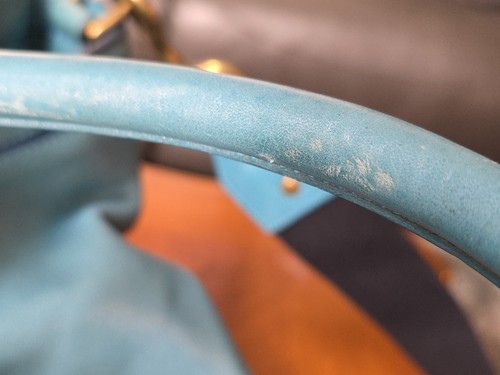 Coach Bleecker Business Reisetasche türkis blau Ledertasche mit Riemen 550 $ - Bild 6 von 24